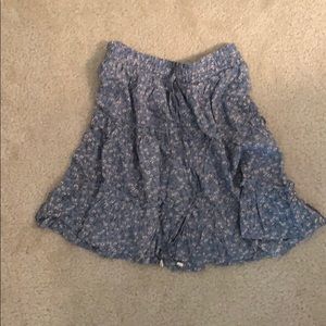 Blue Floral Skirt